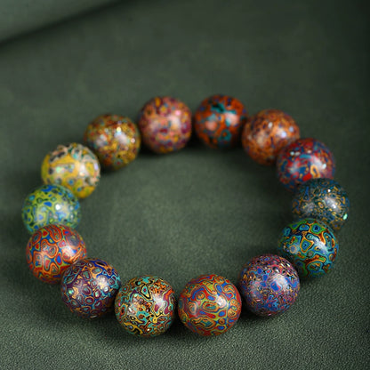 Chinese large lacquer Duobao bracelet Duobao bead bracelet rhinoceros skin fine snail lacquer men's tide Buddha beads men's and women's models