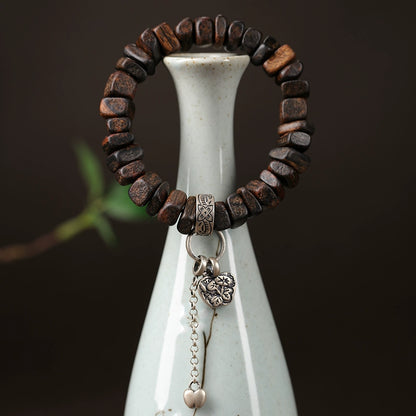 Dharakanye agarwood bracelet, high oil submerged level, male and female couples 925 silver zodiac unpopular Wenwan bracelet, Buddha beads