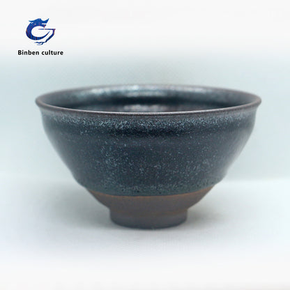 Wu Linsen's Lamp Type: Bundle Mouth Glazed Surface: Black Rust