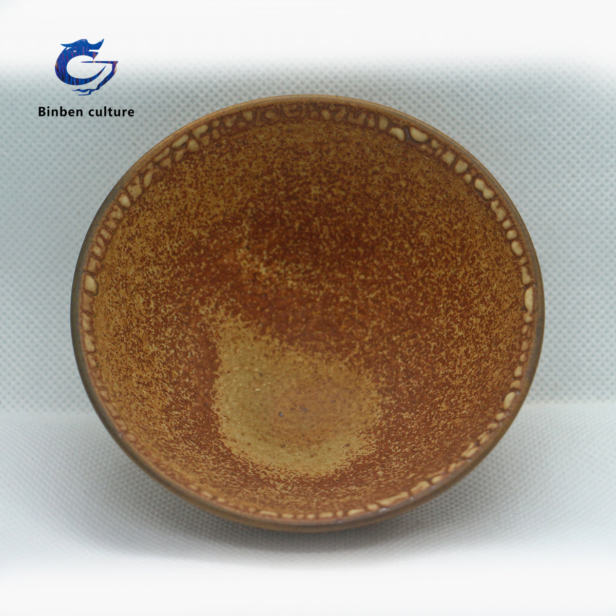 Wu Linsen's pottery type: flat mouth glazed surface: kiln transformed gold thread