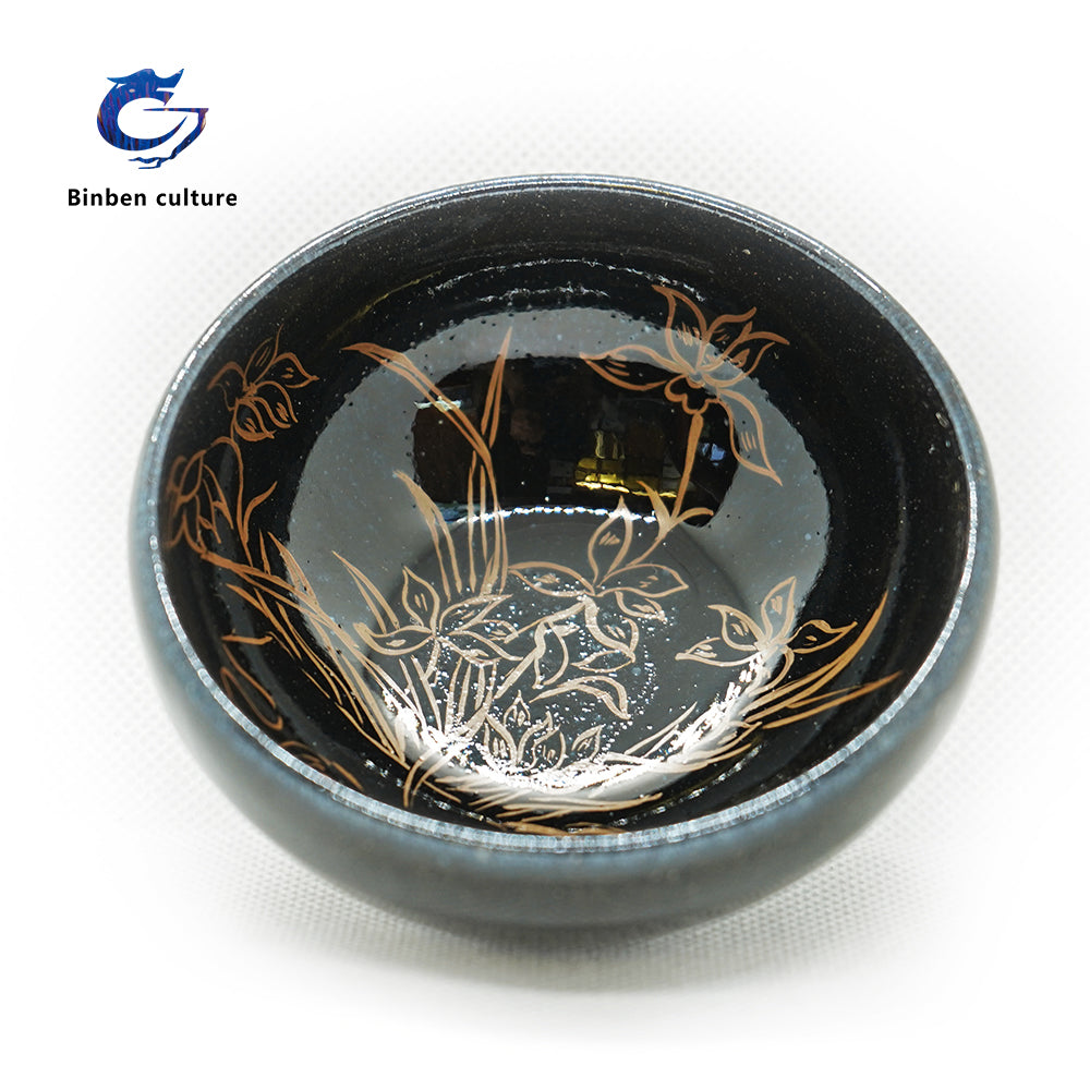 Dark gold painting series glazed bowl type