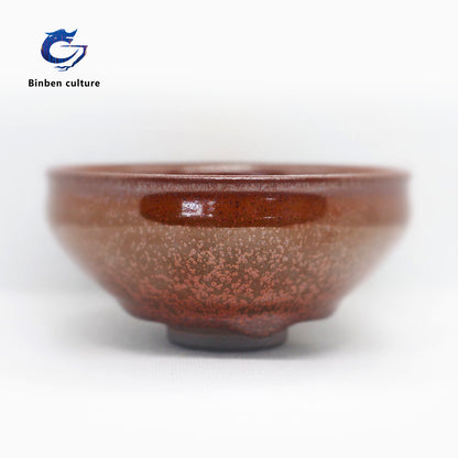 Chen Yuan Fujian Cup Type: Incense Burner Cup Glazed Surface: Red Plum