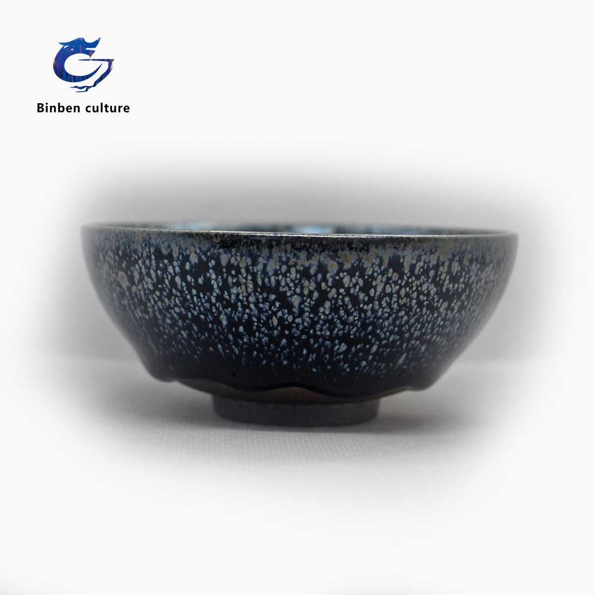 Ye Bian Jianzhan Type: Flat Mouth Glazed Surface: Diesel Burned Black Bottom Oil Drop