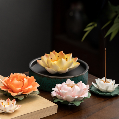 Ceramic Lotus Incense Holder