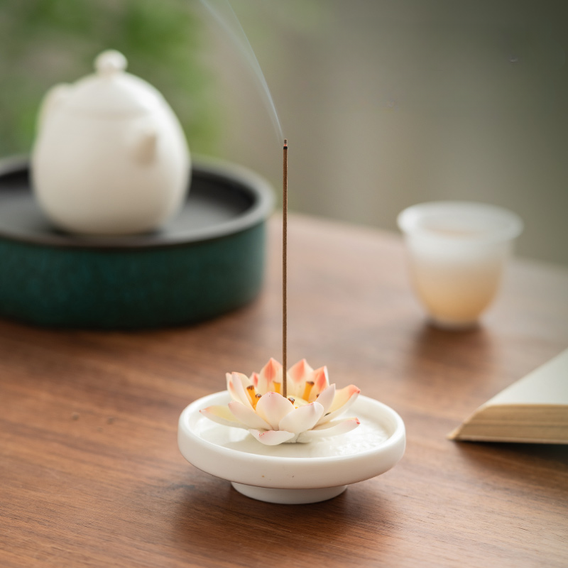 Ceramic Lotus Incense Holder