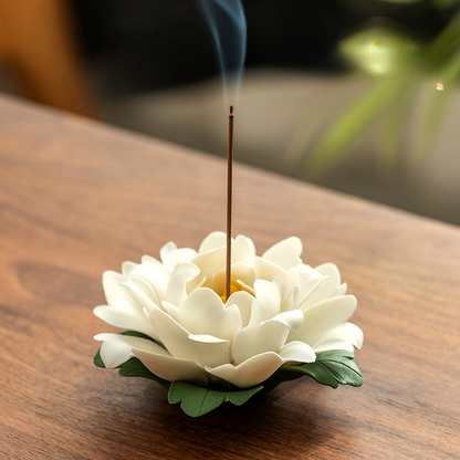 Ceramic Lotus Incense Holder