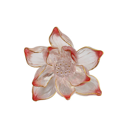 Clear Lotus Incense Holder