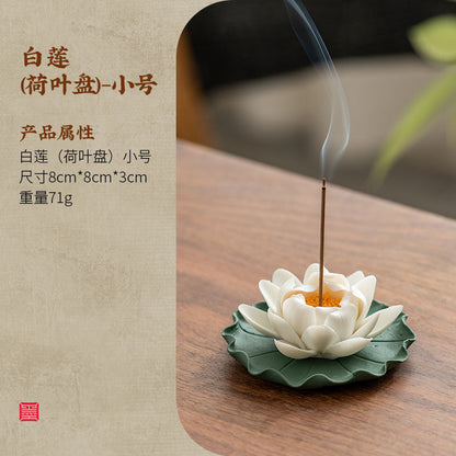 Ceramic Lotus Incense Holder