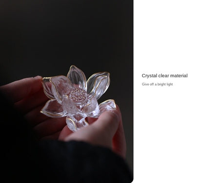 Clear Lotus Incense Holder