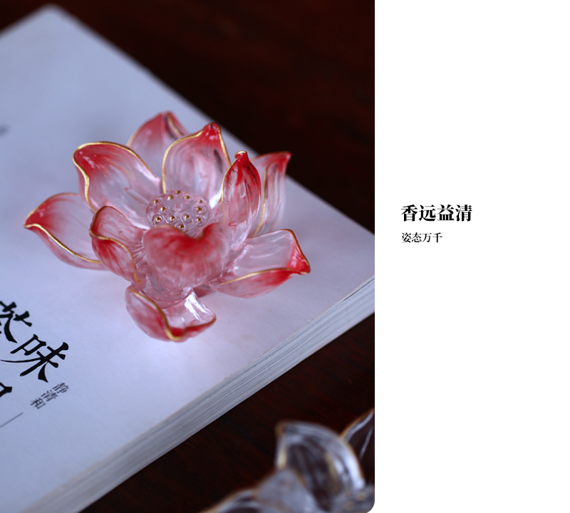 Clear Lotus Incense Holder